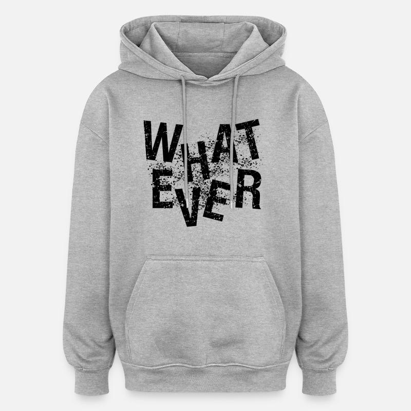 quel que - Sweat à capuche oversize unisexe - gris chiné