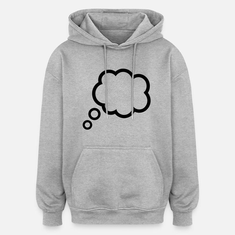 Speech bubble - Oversized Unisex Hoodie - heather grey