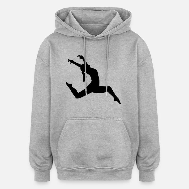 Jazz - Sweat à capuche oversize unisexe - gris chiné