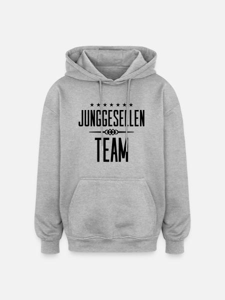 junggesellen team - Oversized Unisex Hoodie - Grau meliert