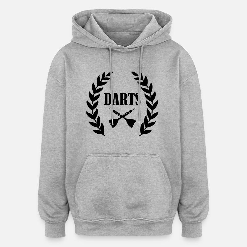darts - Sweat à capuche oversize unisexe - gris chiné
