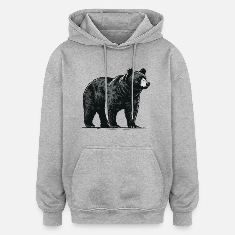 Baribal - Sweat à capuche oversize unisexe - gris chiné