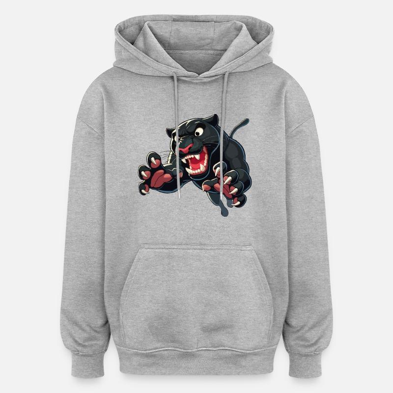 -Angriffe - Oversized Unisex Hoodie - Grau meliert