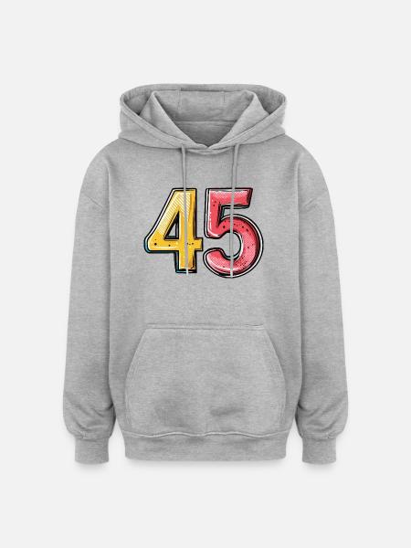 45 Number symbol - Oversized Unisex Hoodie - heather grey