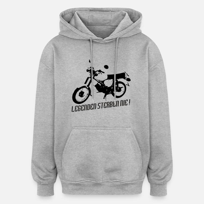 Simson S51 Enduro Legende - Oversized Unisex Hoodie - Grau meliert