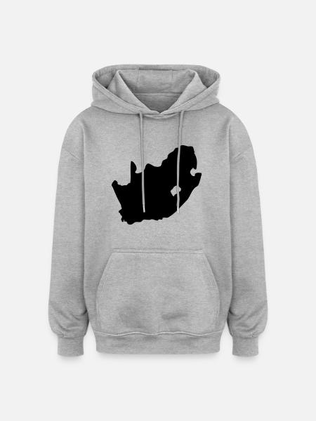 Südafrika - Oversized Unisex Hoodie - Grau meliert