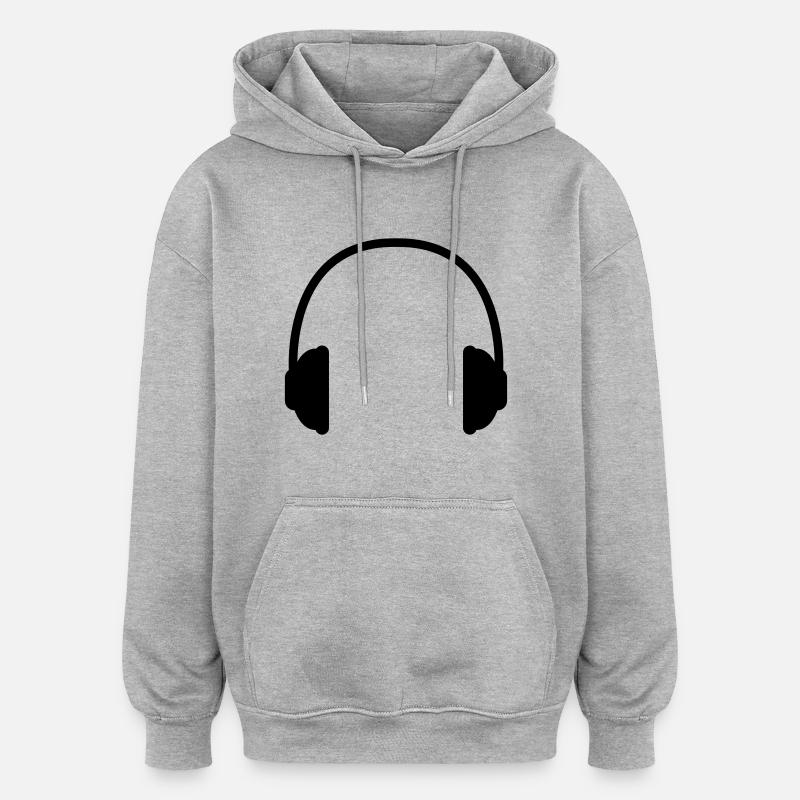 Kopfhoerer - Sweat à capuche oversize unisexe - gris chiné