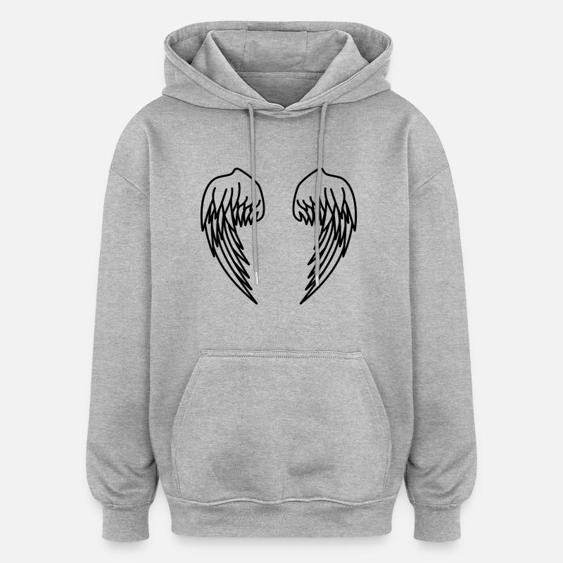 heurtoir - Sweat à capuche oversize unisexe - gris chiné