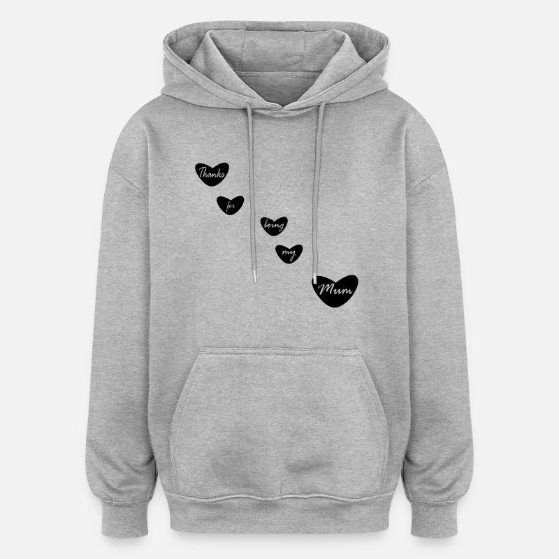 Thanks1 - Sweat à capuche oversize unisexe - gris chiné