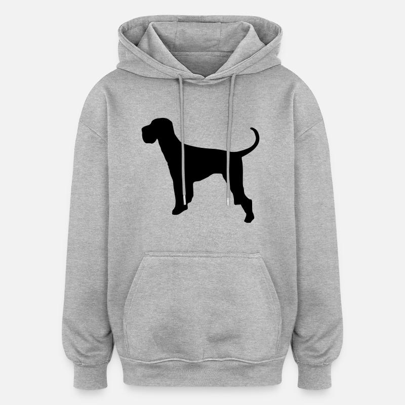 Hund - Oversized Unisex Hoodie - Grau meliert