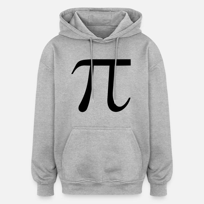 PI - Sweat à capuche oversize unisexe - gris chiné