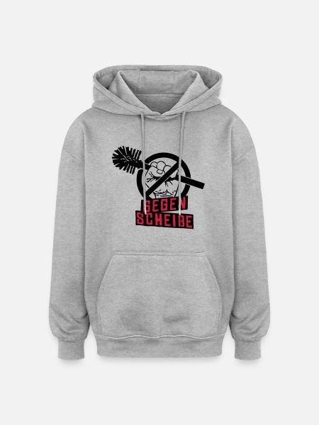 gegen scheisse - Oversized Unisex Hoodie - Grau meliert