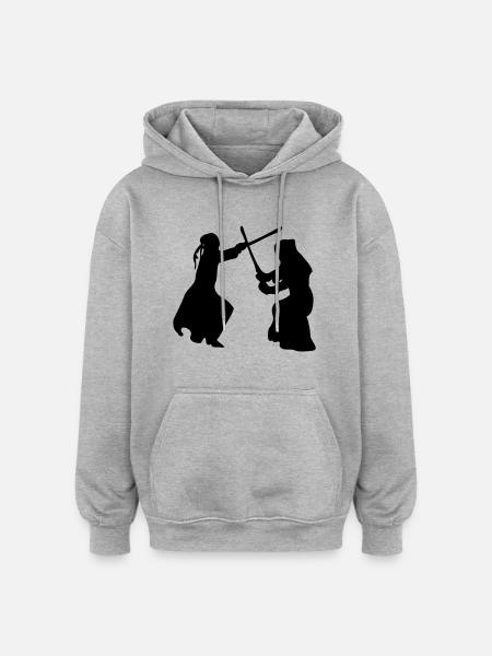 Kampfkunst Kendo -3 - Oversized Unisex Hoodie - Grau meliert