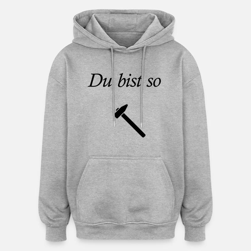 marteau - Sweat à capuche oversize unisexe - gris chiné