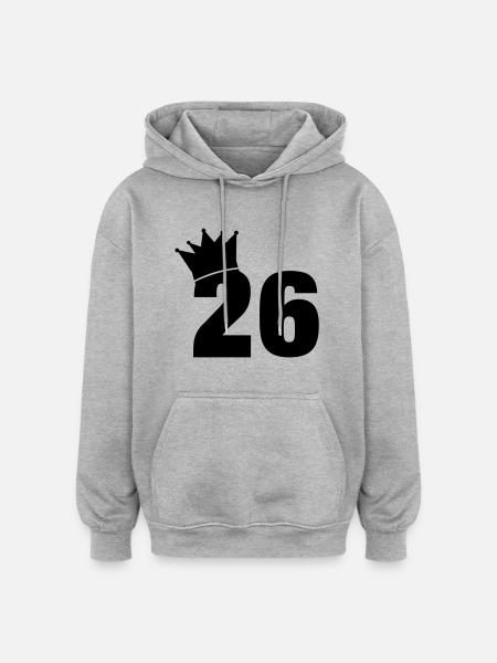 26_krone_f1 - Oversized Unisex Hoodie - Grau meliert