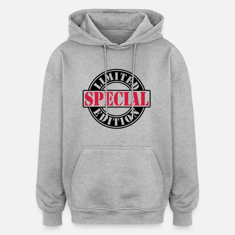 limited edition special 2ke - Sweat à capuche oversize unisexe - gris chiné