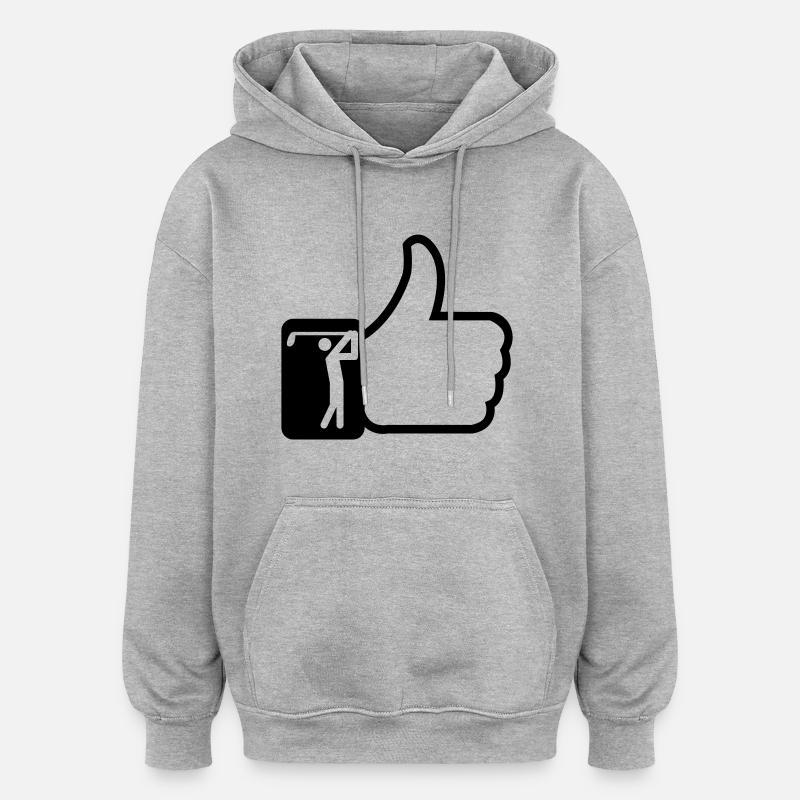 Like golf - Sweat à capuche oversize unisexe - gris chiné