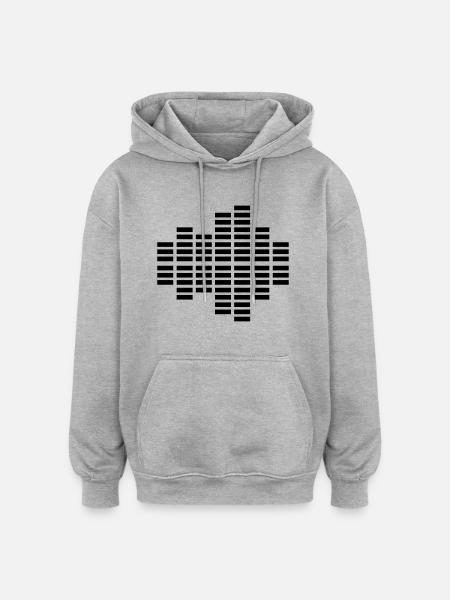 beat - Oversized Unisex Hoodie - Grau meliert