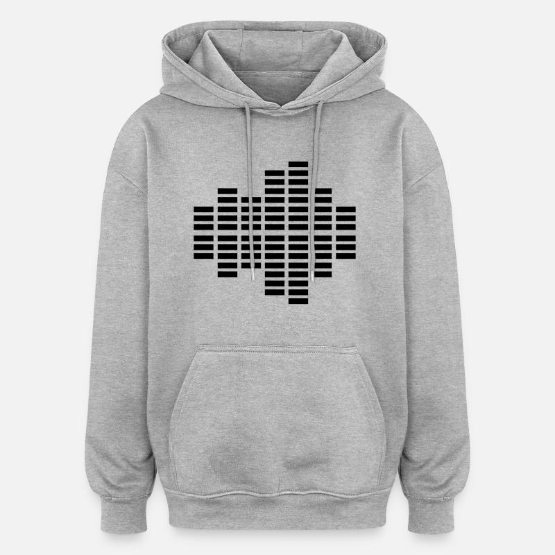 beat - Sweat à capuche oversize unisexe - gris chiné