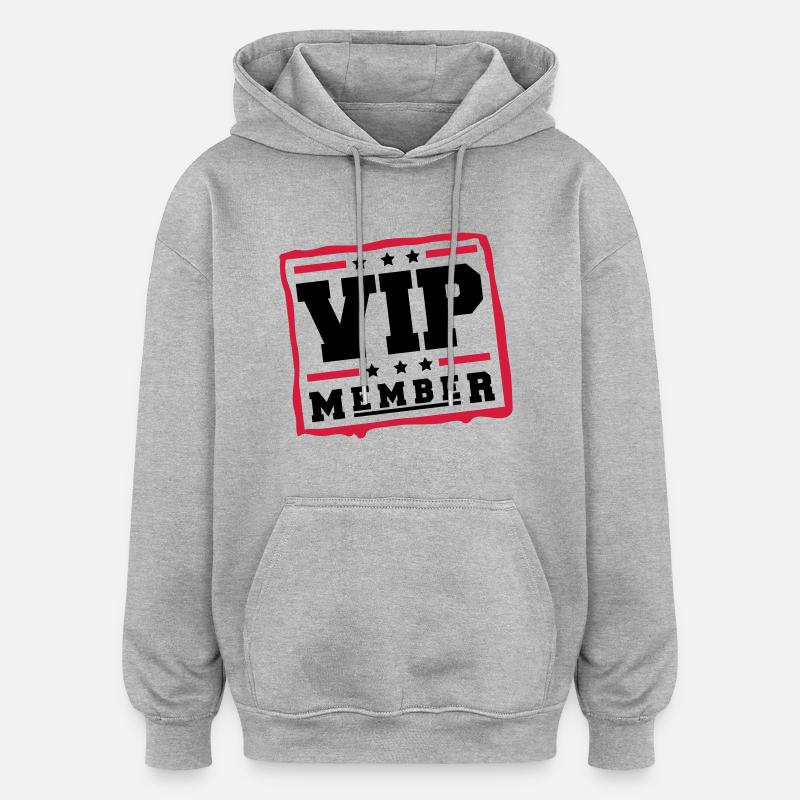 vip_member_bv2 - Sweat à capuche oversize unisexe - gris chiné