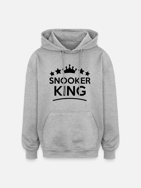 snooker king stars - Oversized Unisex Hoodie - Grau meliert