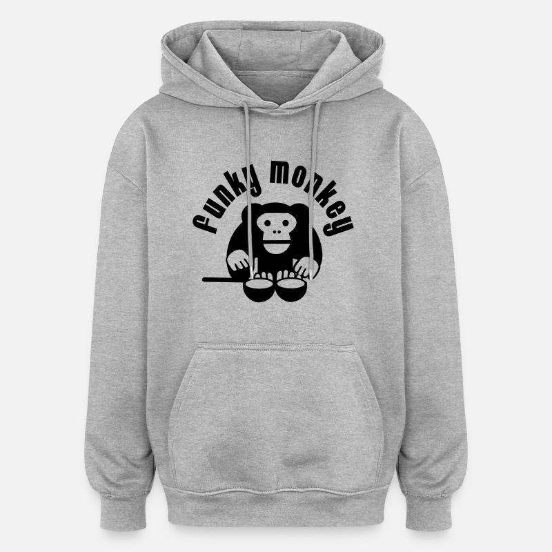 Funky Monkey - Oversized Unisex Hoodie - heather grey