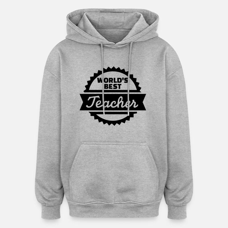 Lehrer - Oversized Unisex Hoodie - Grau meliert