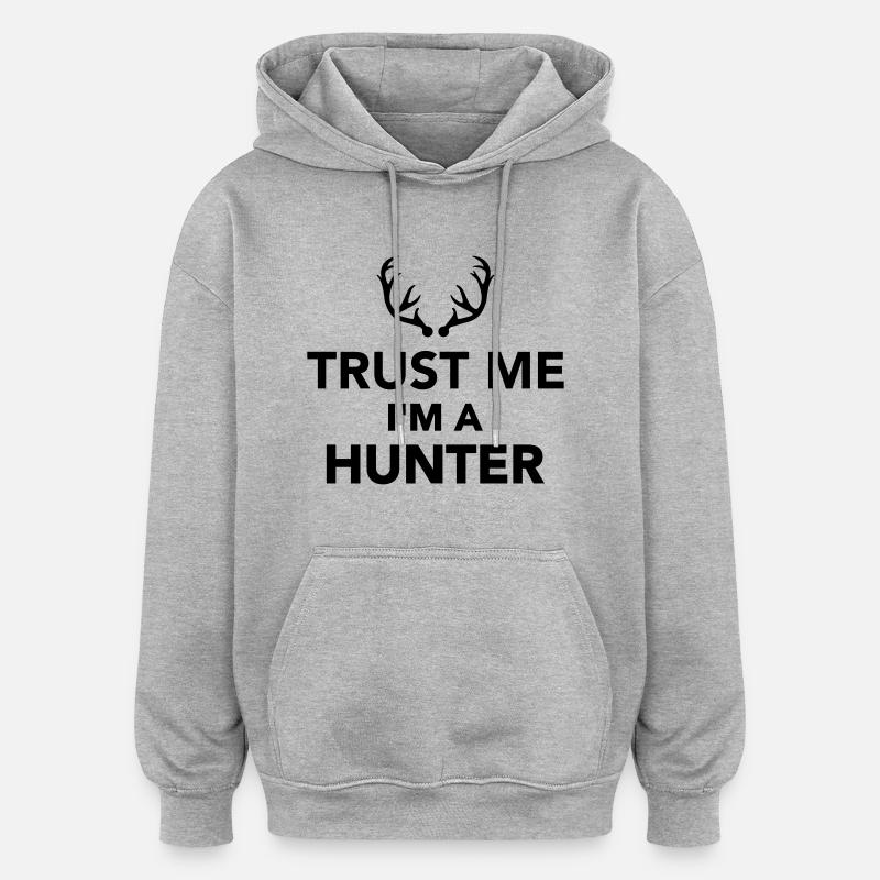 Jäger - Oversized Unisex Hoodie - Grau meliert