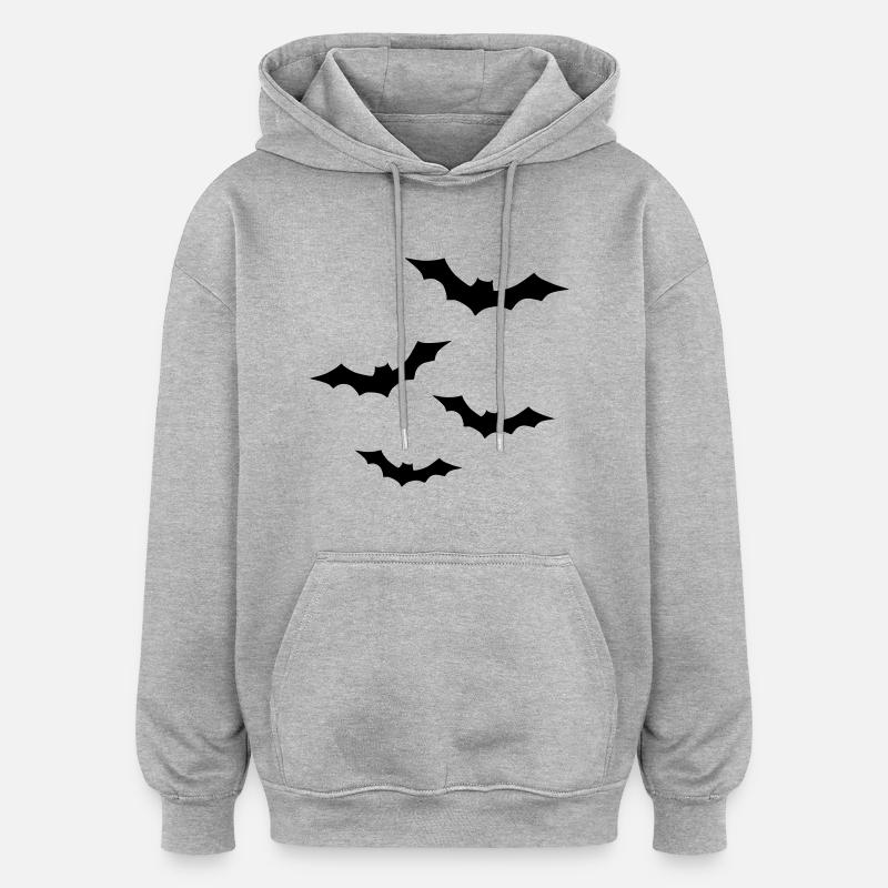 Chauve-souris - Sweat à capuche oversize unisexe - gris chiné