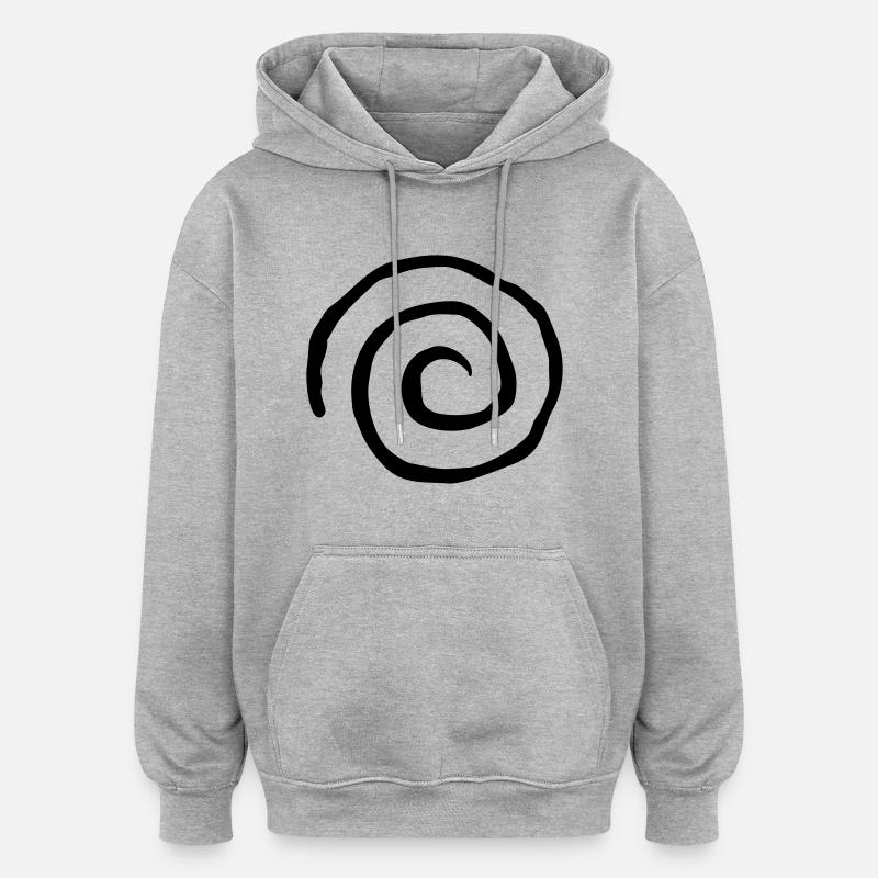 Spirale Schnecke - Oversized Unisex Hoodie - Grau meliert