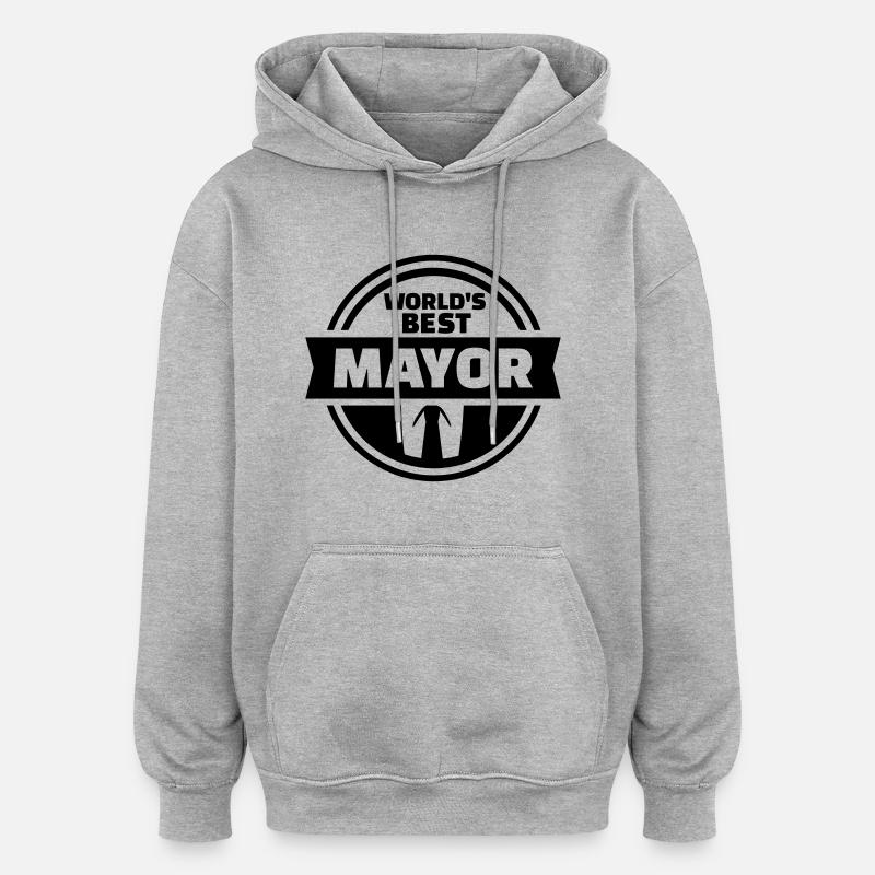 Mayor - Sweat à capuche oversize unisexe - gris chiné