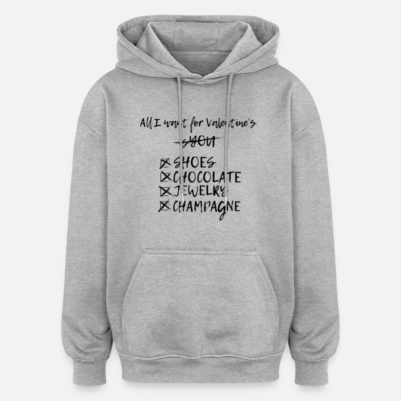 Valentine shoes shirt - Sweat à capuche oversize unisexe - gris chiné