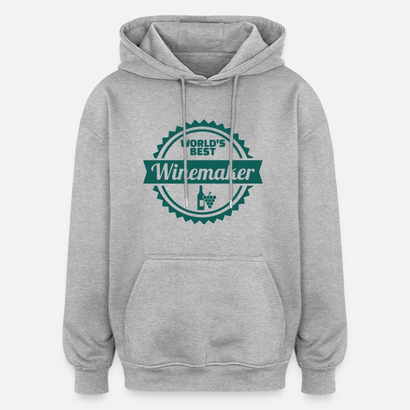 Winzer - Oversized Unisex Hoodie - Grau meliert