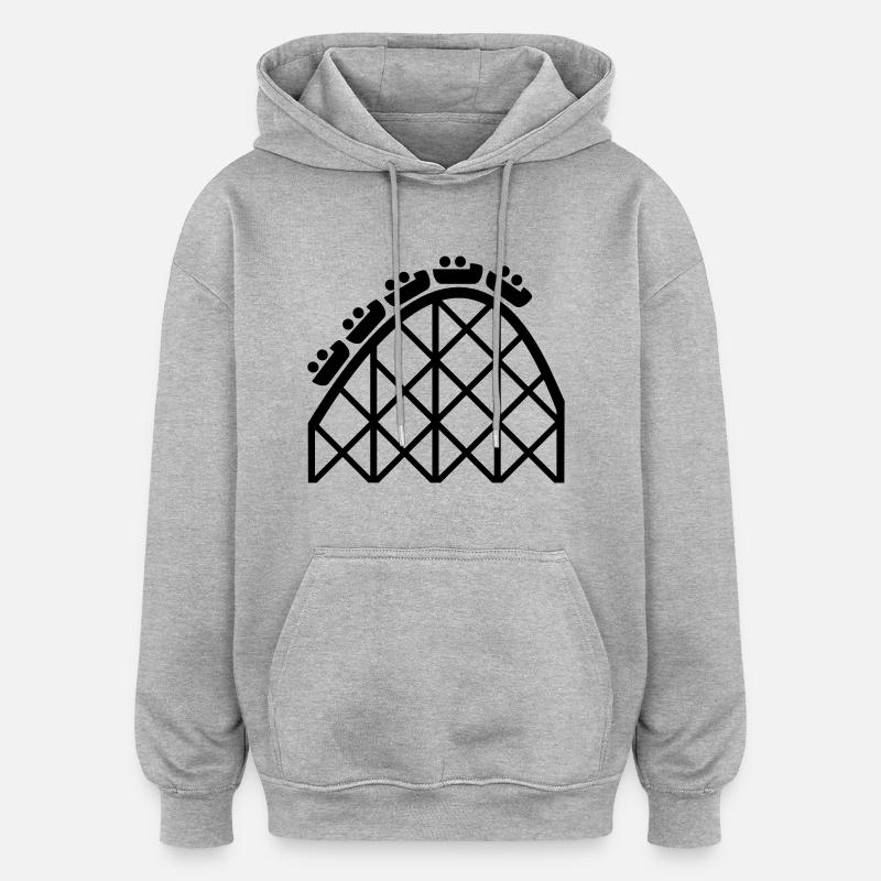 roller coaster - Oversized Unisex Hoodie - heather grey