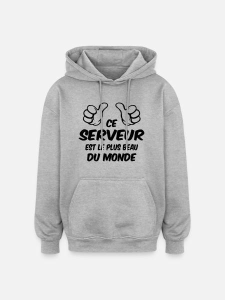 BEST SERVER - Oversized Unisex Hoodie - heather grey