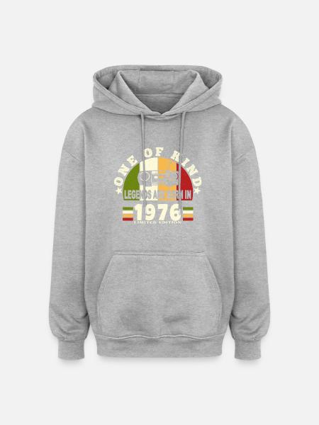 1976 Birth of legend 1976 born in 1976 birthday - Oversized Unisex Hoodie - heather grey