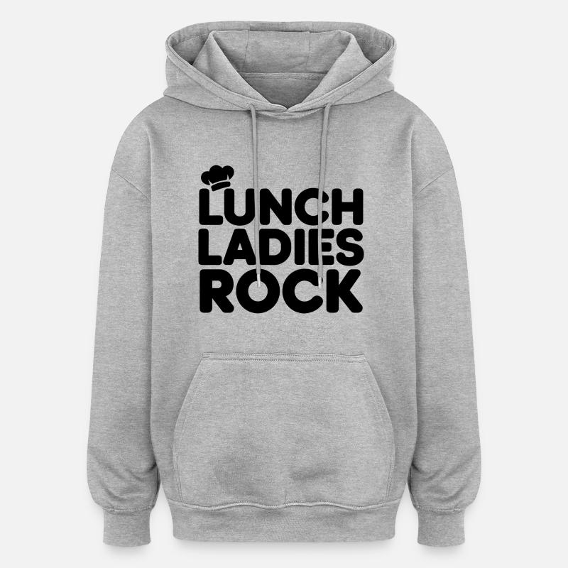 Pour le déjeuner Power - Sweat à capuche oversize unisexe - gris chiné