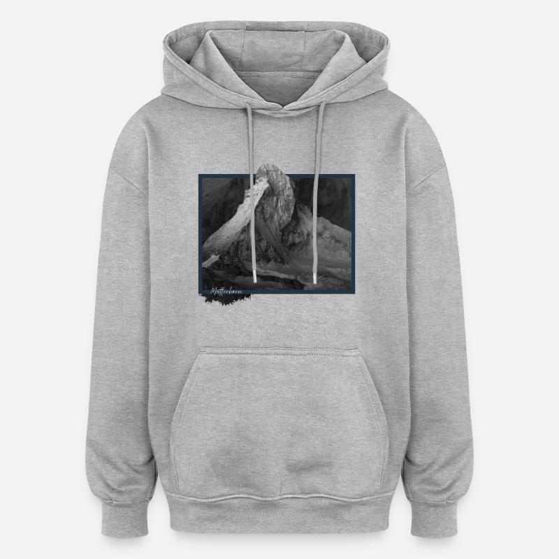 Cervin - Cervin - Sweat à capuche oversize unisexe - gris chiné