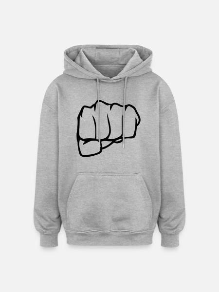 faust - Oversized Unisex Hoodie - Grau meliert