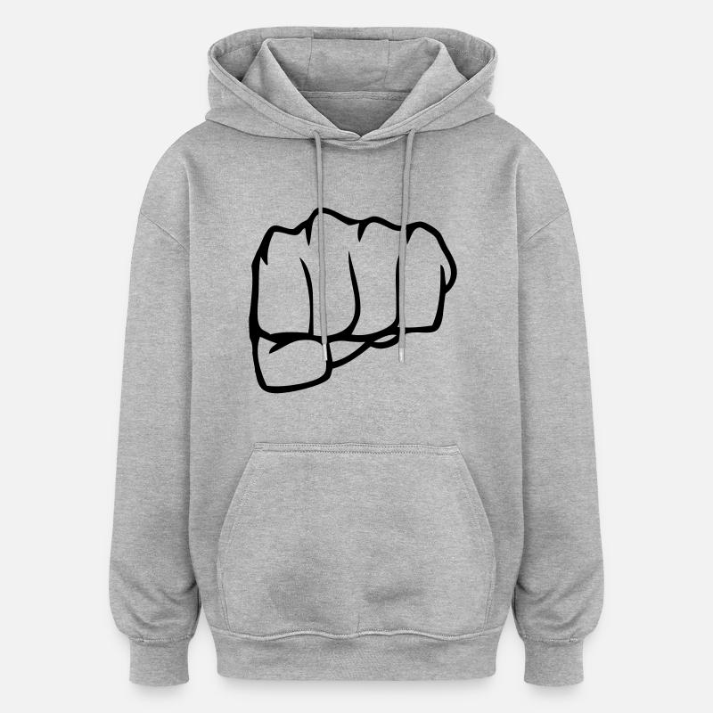 faust - Oversized Unisex Hoodie - Grau meliert