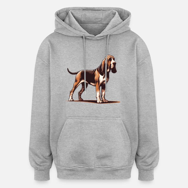 Limier - Sweat à capuche oversize unisexe - gris chiné
