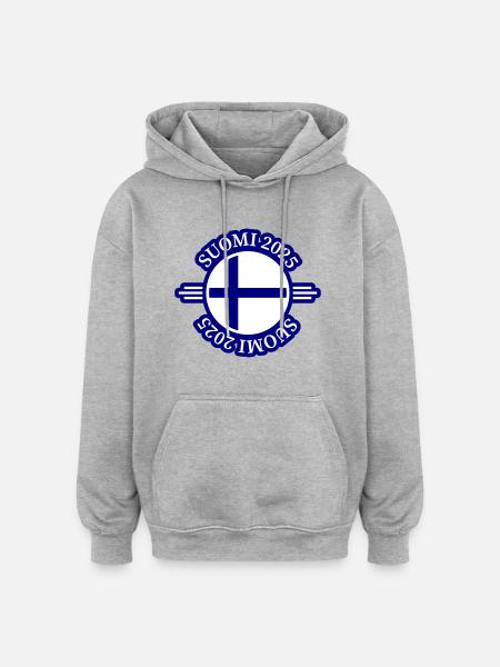Suomi 2025 Finland - Oversized Unisex Hoodie - heather grey