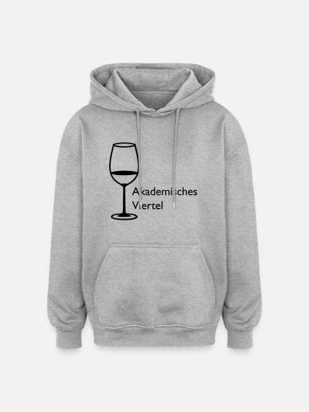 Akademisches Viertel - Oversized Unisex Hoodie - Grau meliert