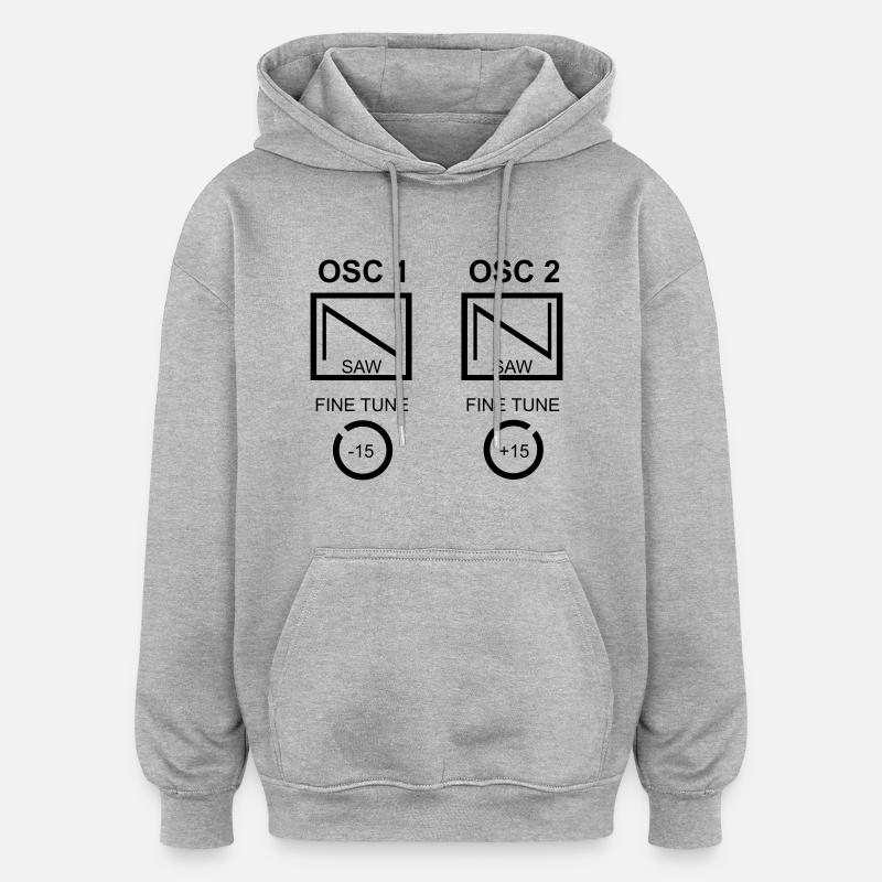 reese - Oversized Unisex Hoodie - Grau meliert