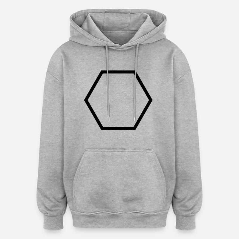 Polygon (customize) - Oversized Unisex Hoodie - heather grey