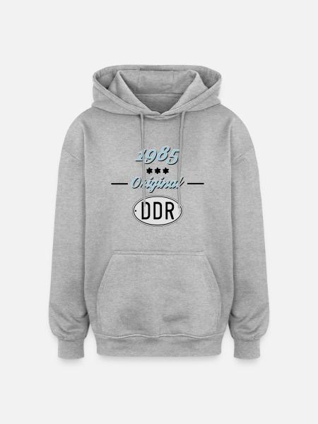 1985 Original DDR - Oversized Unisex Hoodie - Grau meliert