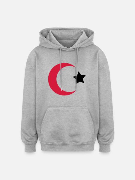 türkei - Oversized Unisex Hoodie - Grau meliert