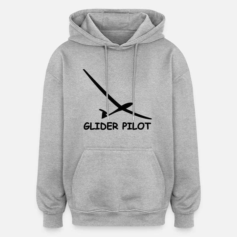 glider pilot - Oversized Unisex Hoodie - heather grey