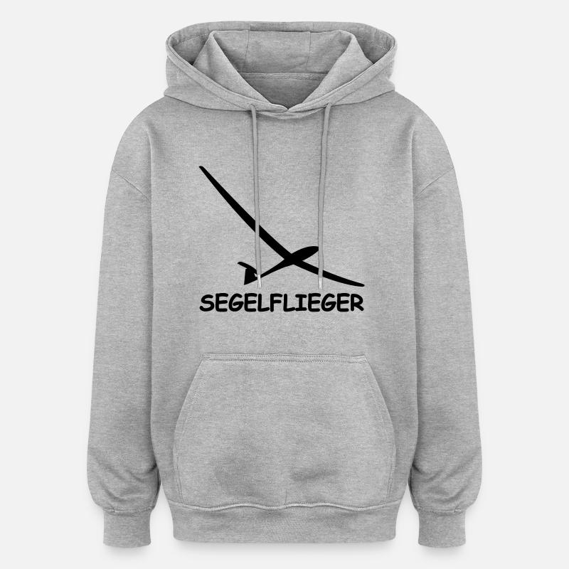 segelflieger - Oversized Unisex Hoodie - Grau meliert