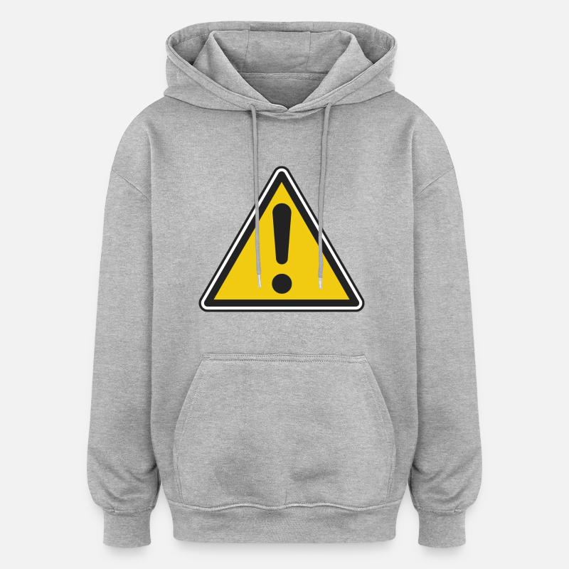 danger - Sweat à capuche oversize unisexe - gris chiné